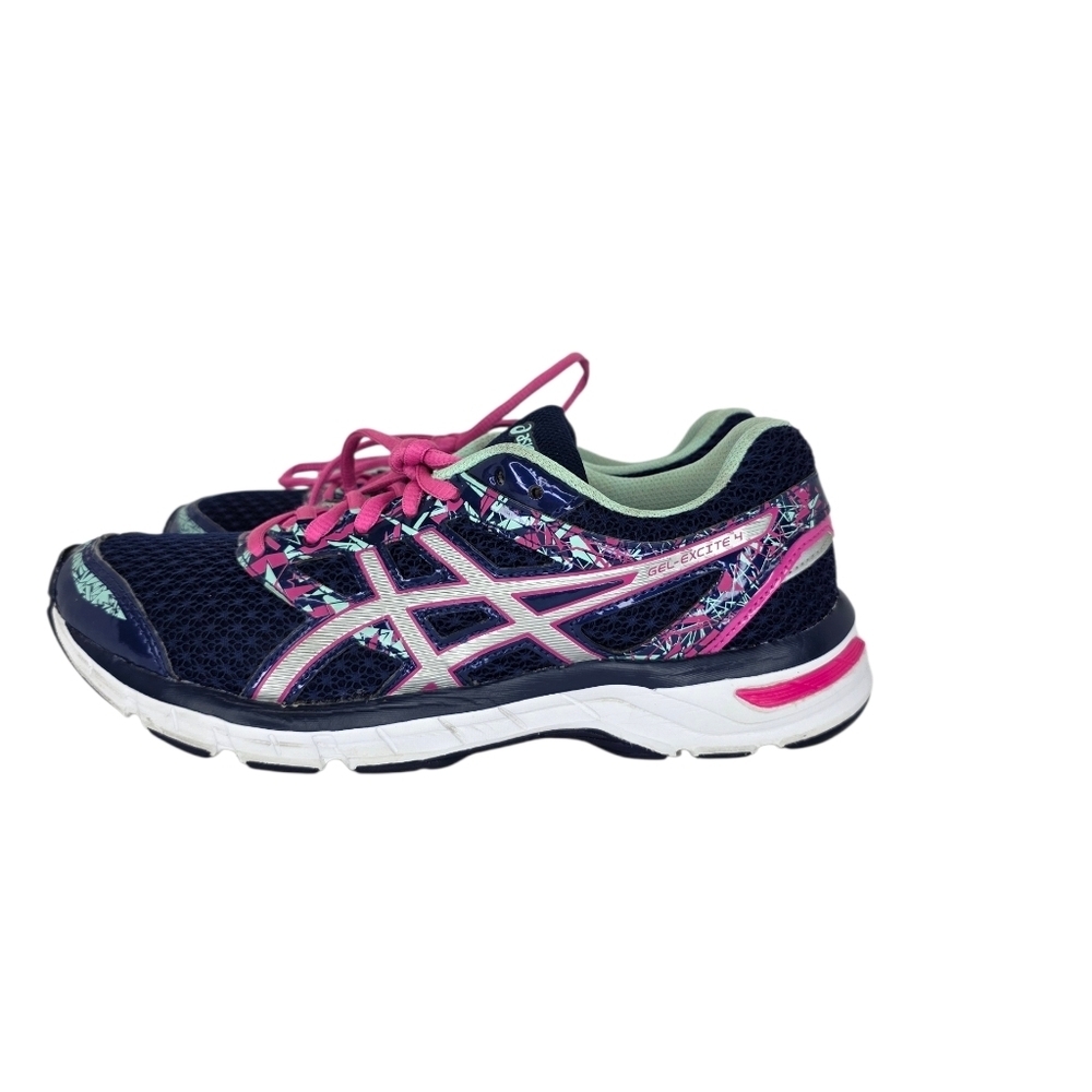 ASICS Gel-Excite 4 Women's Running Athletic Shoes Blue Pink Breathable Mesh Sz 8